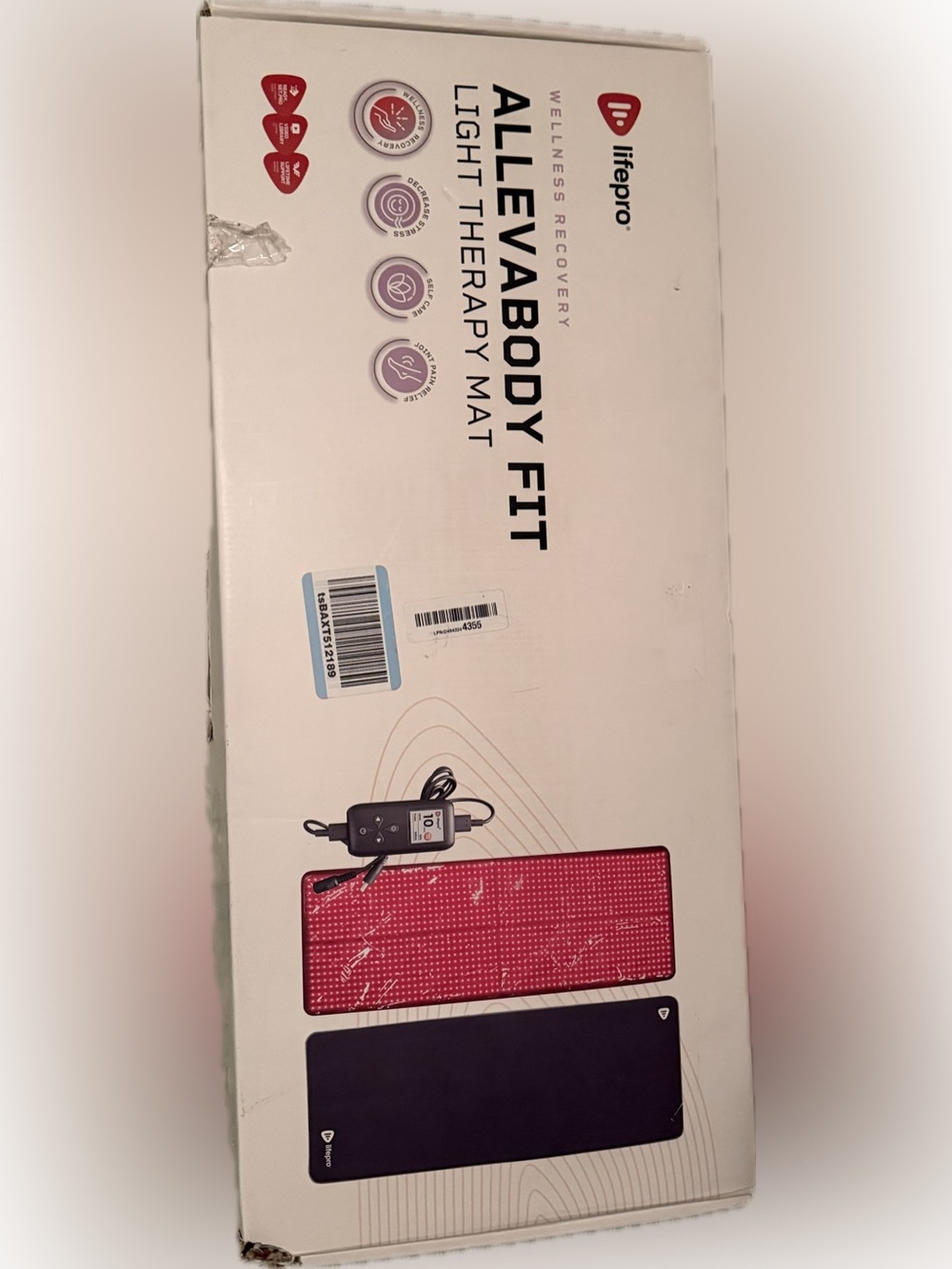 LifePro AllevaBody Fit Light Therapy Mat - Pink/Black